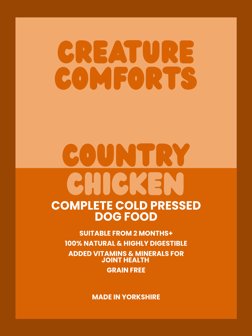 Country Chicken Cold-Pressed Dry Dog Food – Healthy, Slow-Cooked & Protein-Rich Formula